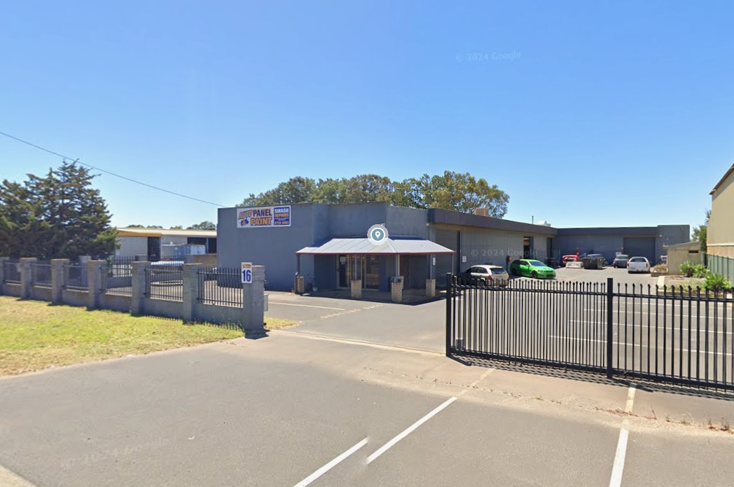 Industrial commercial premises with gated hardstand car park